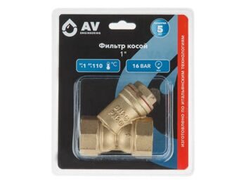 Фильтр косой 1" вн.-вн., AV Engineering (инд. упак.), арт.AVE3680101