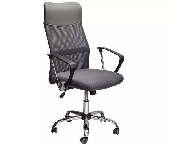 Кресло поворотное ARIA, NEW, ECO/сетка, серый+сетка-серая /Китай/ / XH-6101 серый