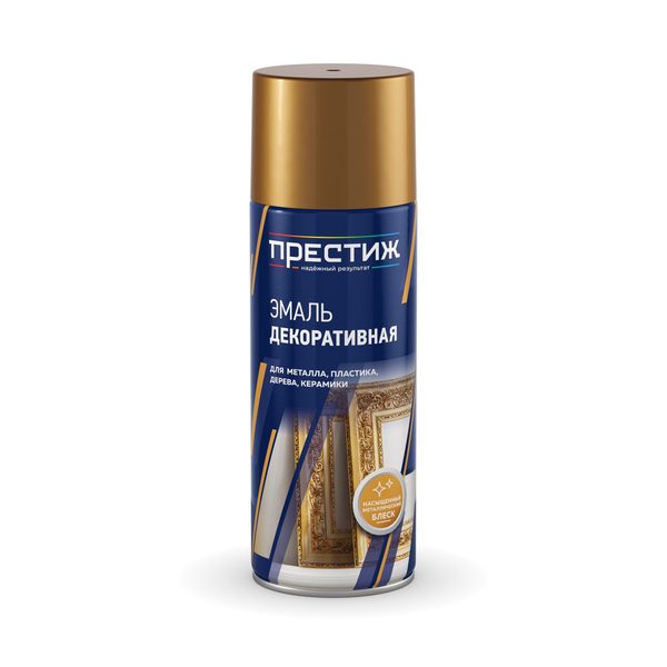 Эмаль ДЕКОРАТИВНАЯ GOLD METALLIC Престиж 520 мл