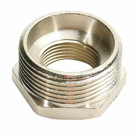 Футорка н/в латунная никелированная 1"М х 1/2"F PFTF84  / (Китай)